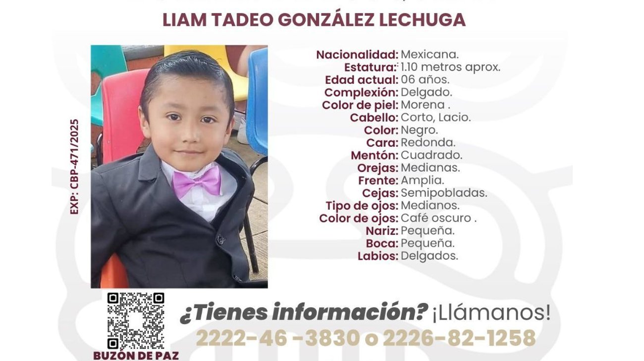 Búsqueda por Liam Tadeo persiste tras deslave en Puebla