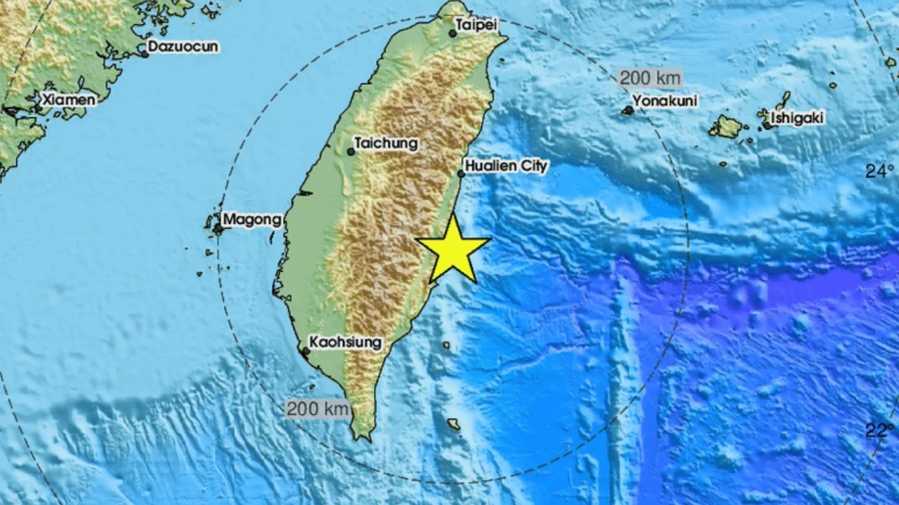 Un terremoto de magnitud 6,4 sacude la costa este de Taiwán