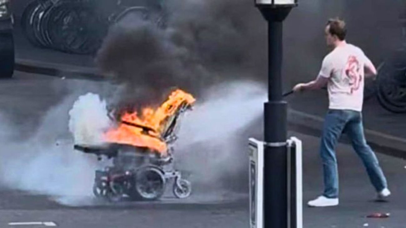 Prenden fuego a hombre en silla de ruedas; detienen a sospechoso