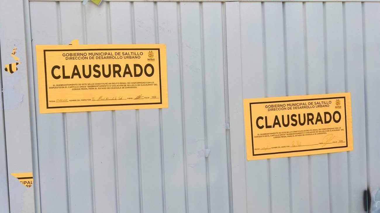 Detectan retiro parcial de sellos de clausura en Jagüey, Saltillo