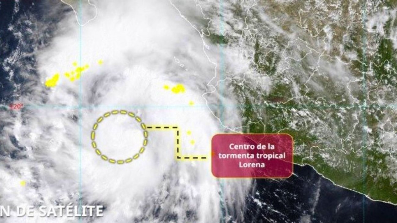 Tormenta tropical Lorena se forma frente a las costas de Colima