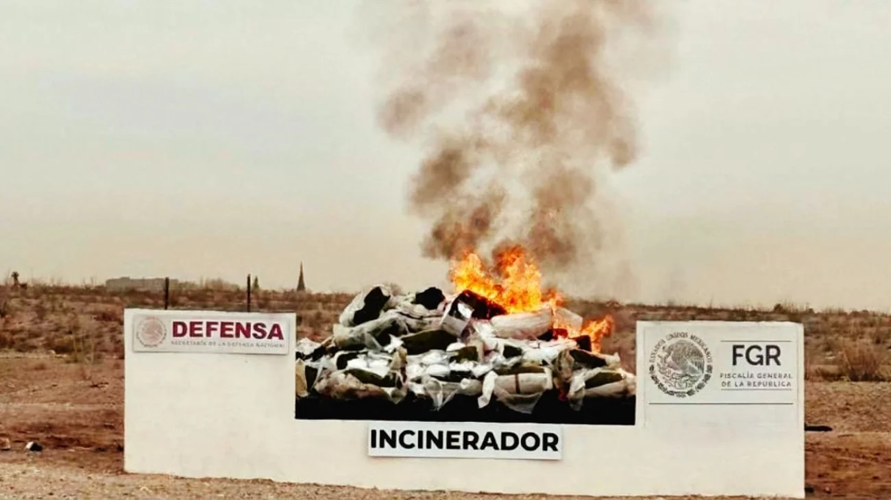 FGR incinera casi 2 toneladas de narcóticos en Ciudad Juárez