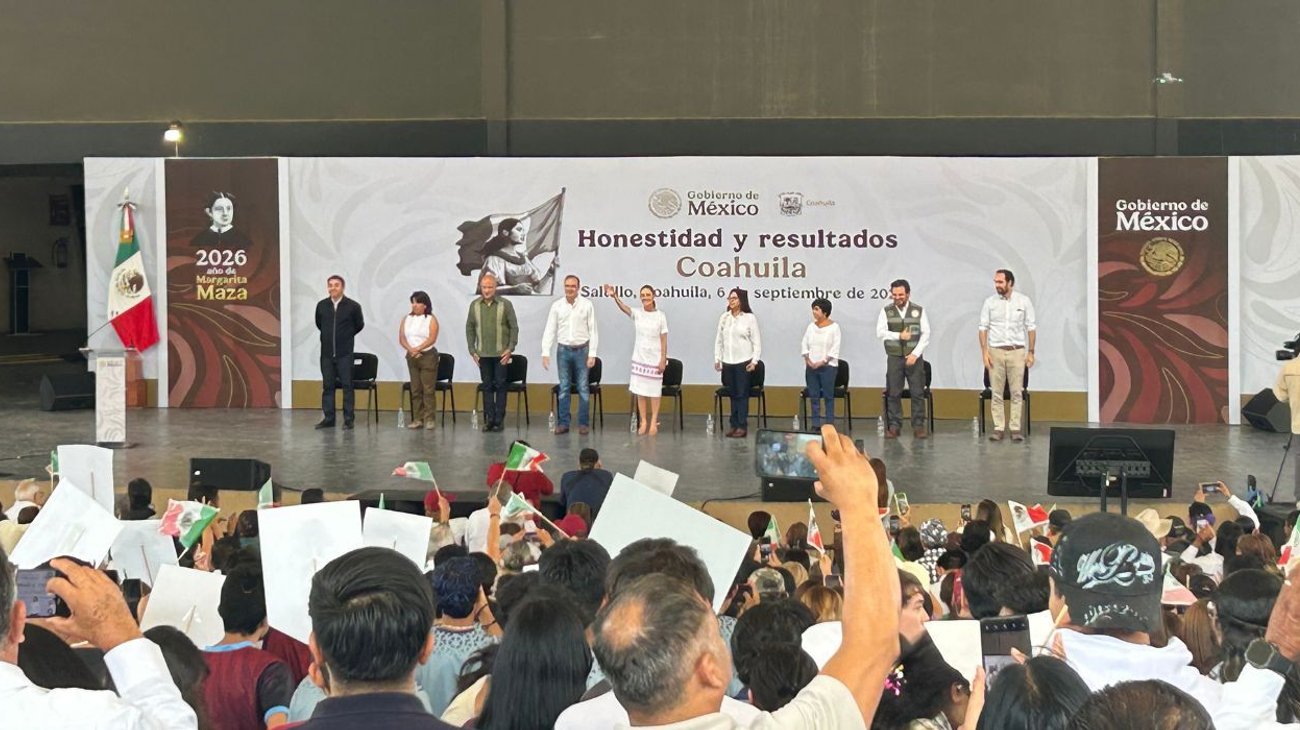 Sheinbaum destaca programas sociales y obras en Coahuila