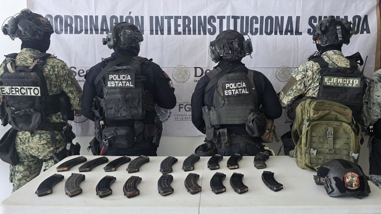 Decomisan armamento y equipo táctico en poblado Mazatlán