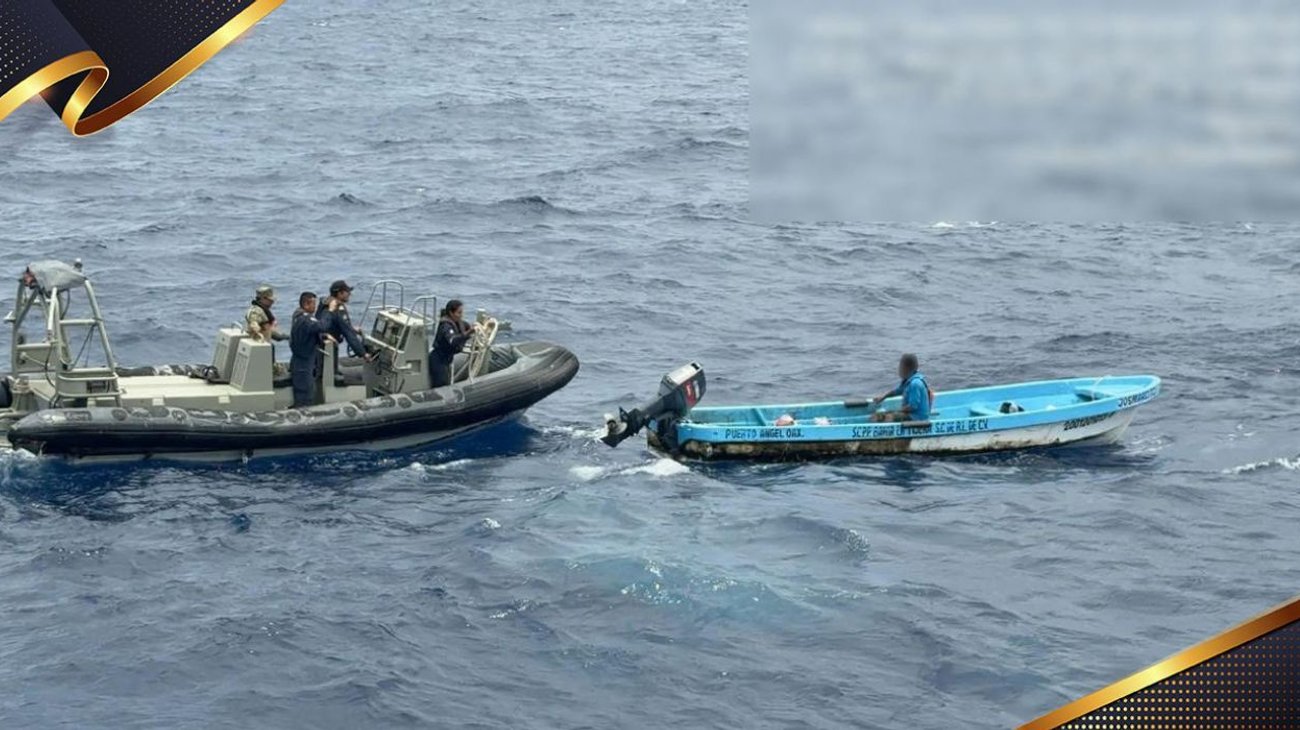 Pescador es rescatado tras pasar 8 días a la deriva en Oaxaca