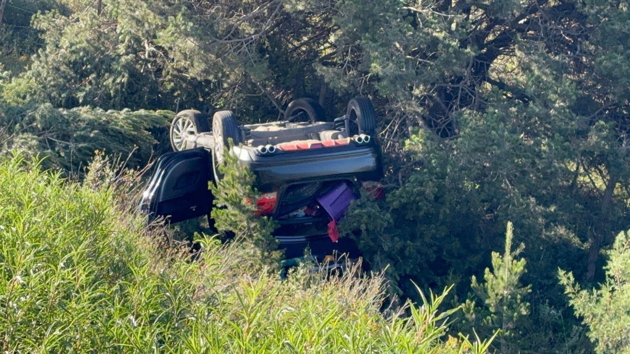 Deja volcadura un lesionado en la carretera libre a México
