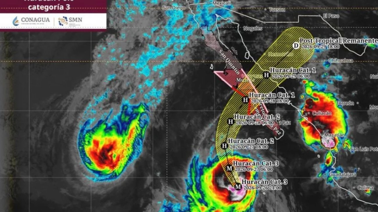 Se degrada huracán Polo a categoría 3 frente a costas de México