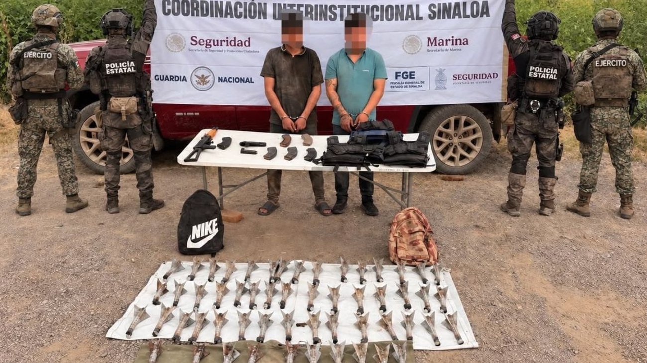 Detienen en San Ignacio a tres civiles armados con explosivos