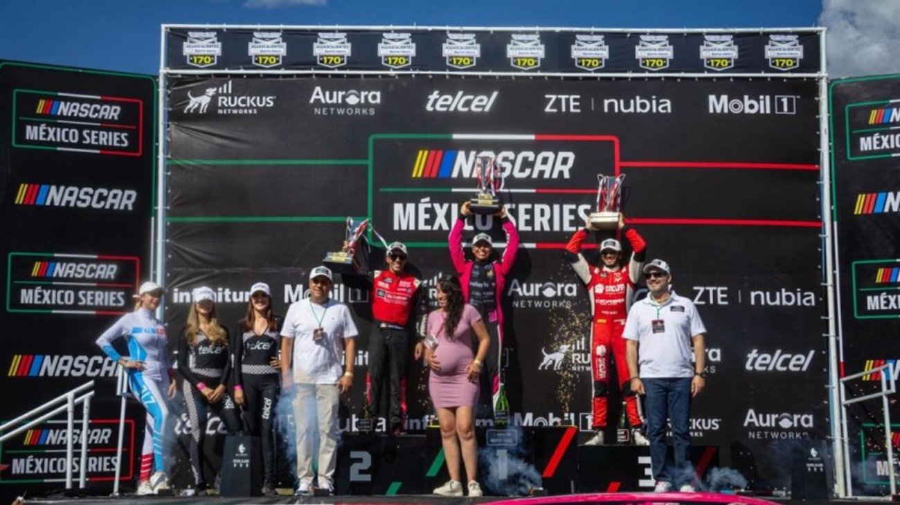 Gana Eloy Sebastián López carrera de la NASCAR en Aguascalientes