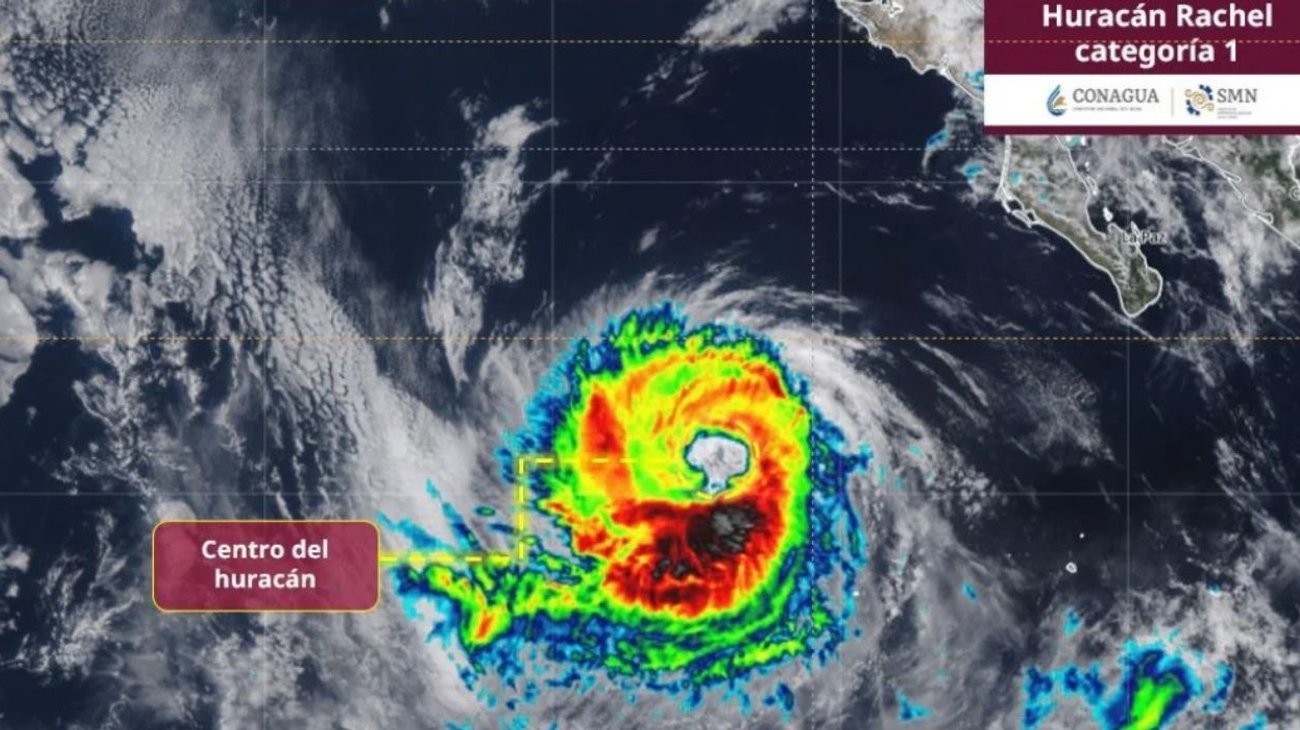 Prevén giro inusual del huracán Rachel en el océano Pacífico