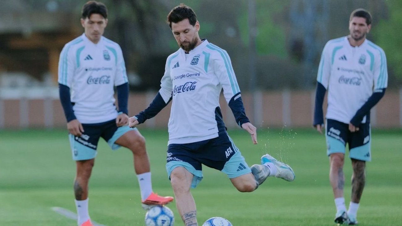 Messi realiza su último entrenamiento con la selección argentina
