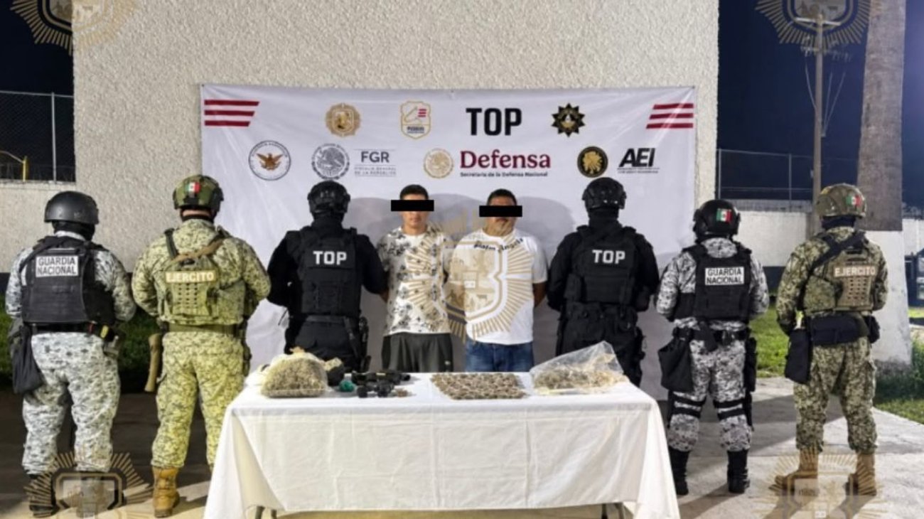Descubren a dos con drogas y armamento tras riña en Escobedo