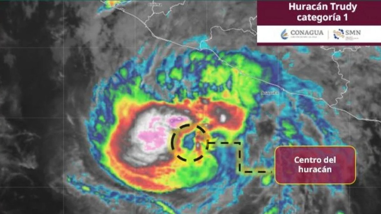 Avanza el huracán Trudy hacia el norte y amenaza con tomar fuerza