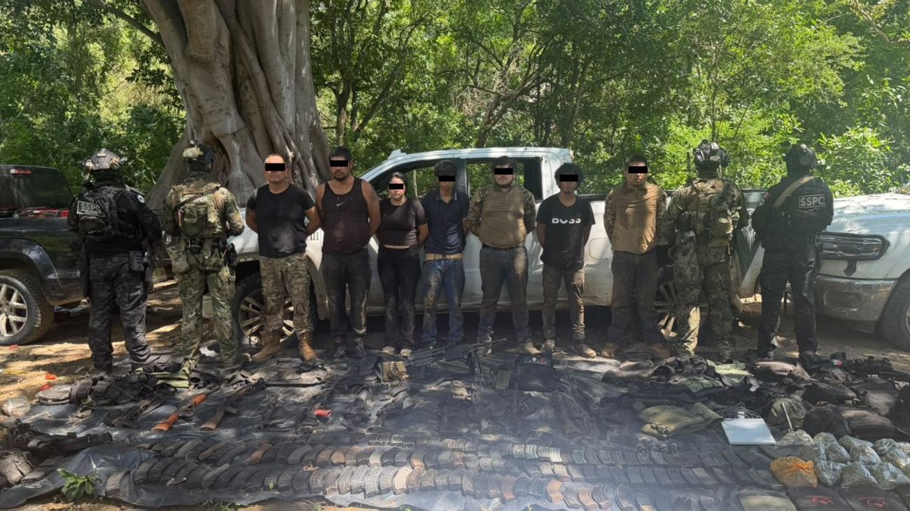 Capturan a nueve tras enfrentamiento armado en Sinaloa