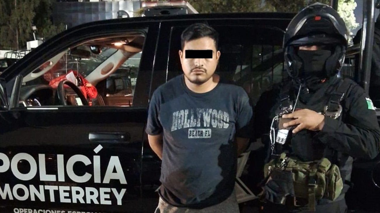 Cae joven con un kilo de marihuana durante operativo en Monterrey