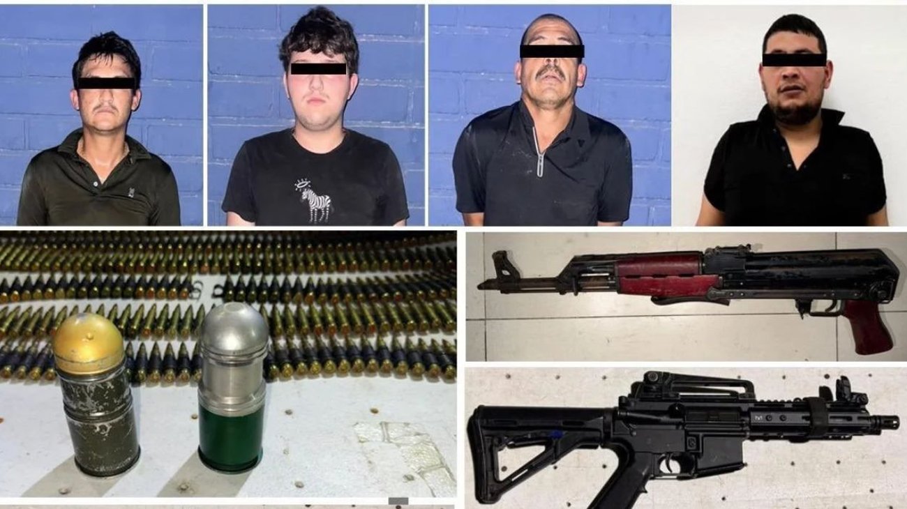 Aseguran armas largas, granadas y droga en Culiacán