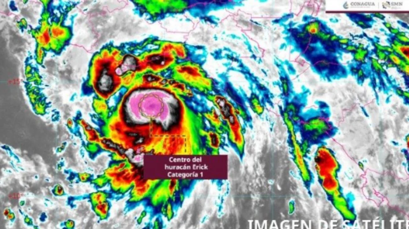 Tormenta Erick se convierte en un huracán categoría 1