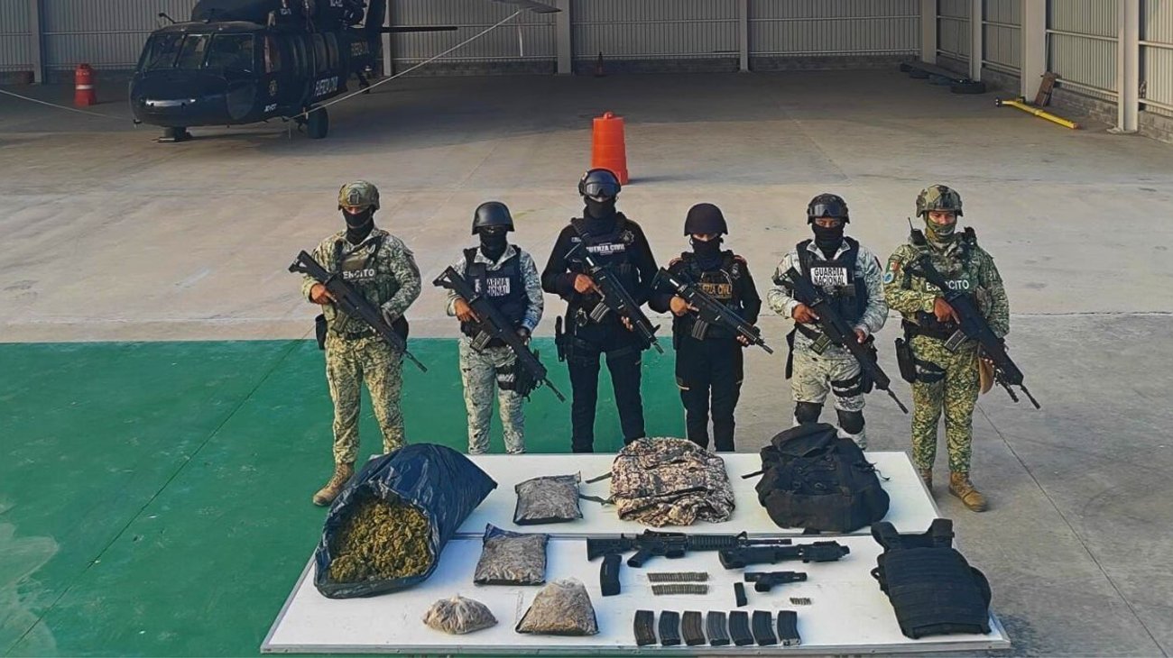 Decomisan drogas y armamento en la colonia Arturo B. de la Garza