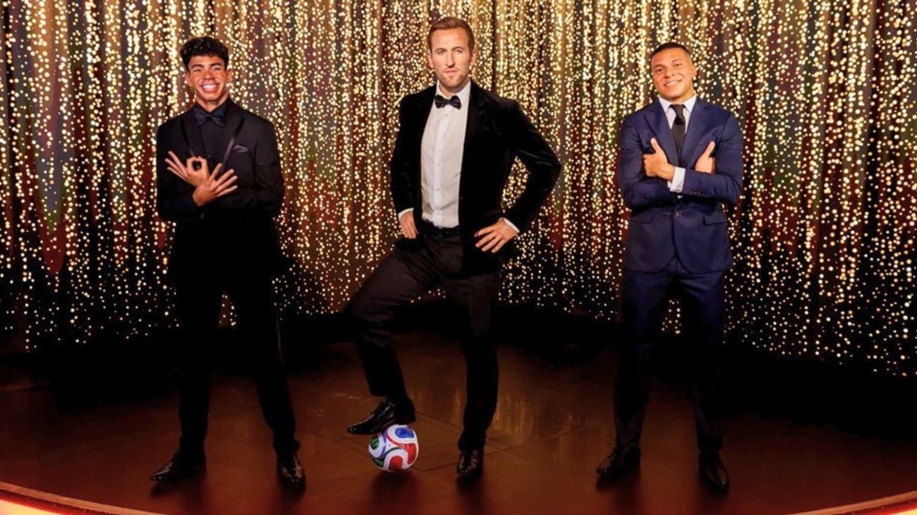 Kane, Yamal y Mbappé posan juntos en el museo de cera de Londres