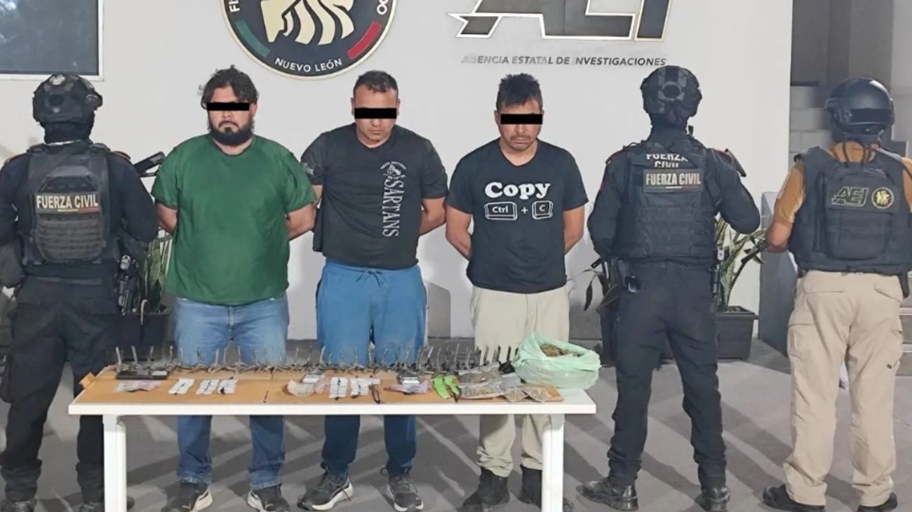 Capturan a tres hombres con drogas en Santiago