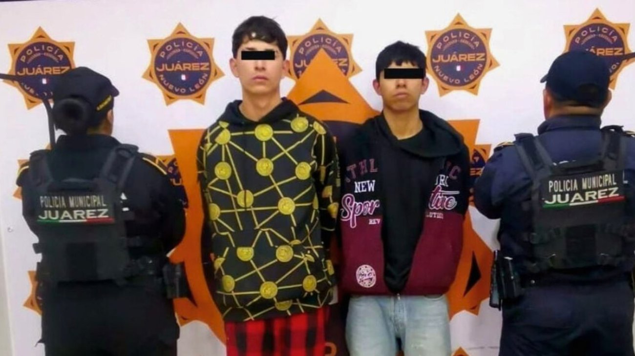 Detienen a dos jóvenes por delitos contra la salud en Juárez, NL
