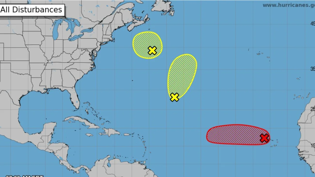 'Erin' podría convertirse en huracán este jueves en el Atlántico