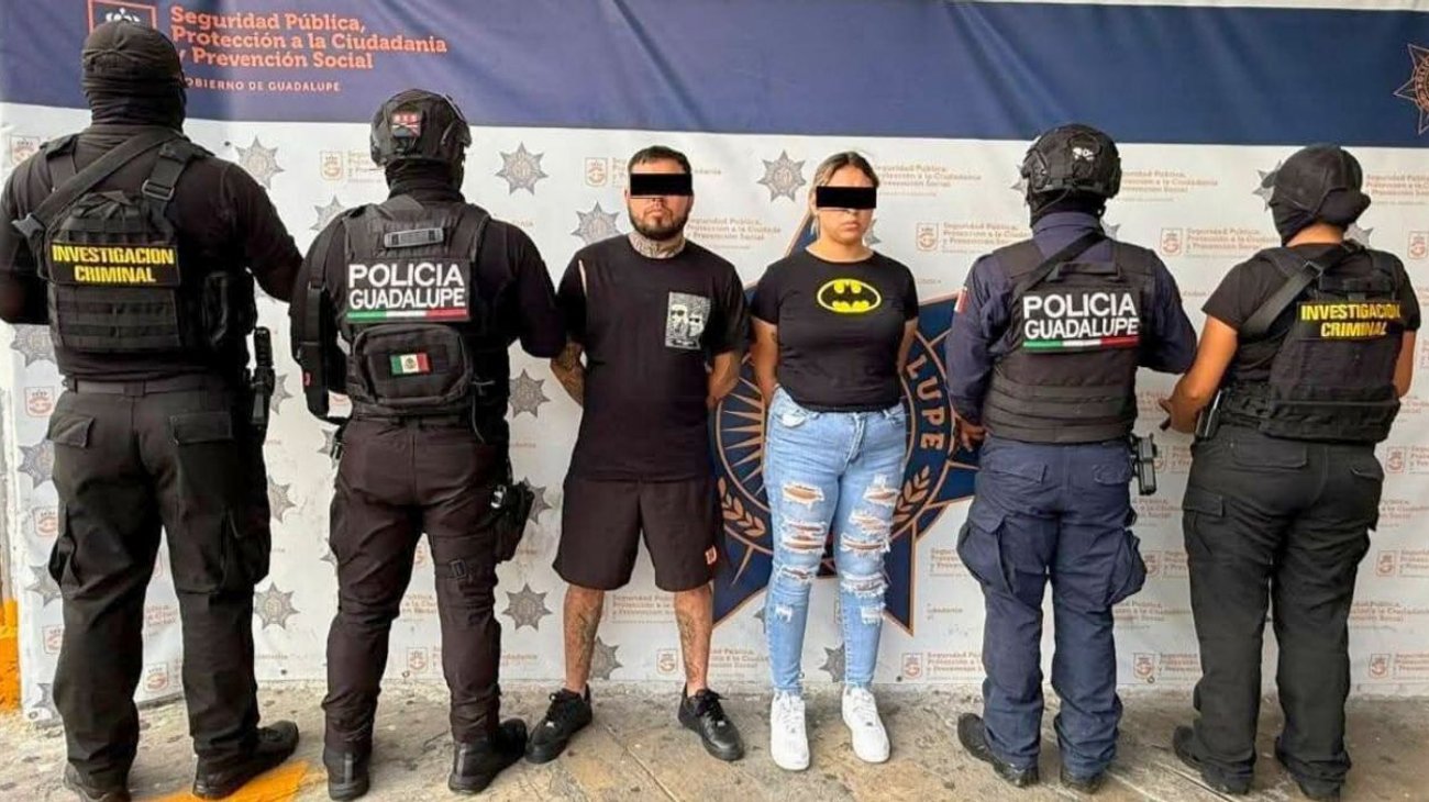 Cae pareja con 50 dosis de droga tras operativo en Guadalupe