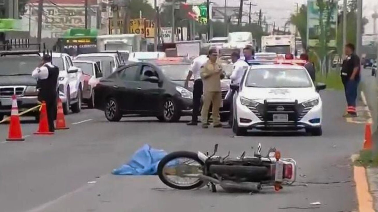 Muere repartidor tras derrapar en percance vial en Guadalupe