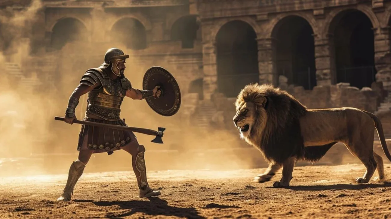 Hallan restos de gladiador que luchó contra león en espectáculo