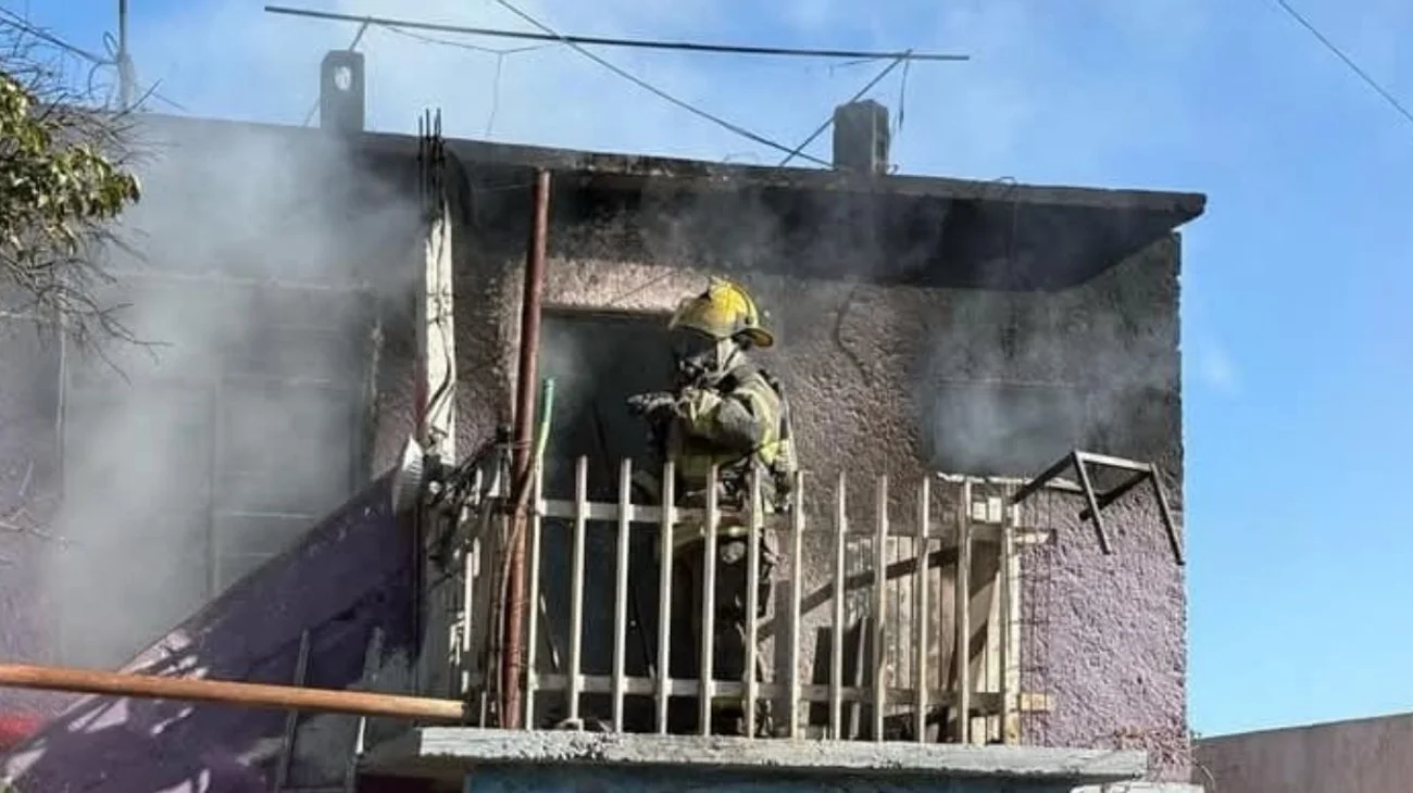 Incendio en vivienda de la colonia Vista Hermosa en Saltillo