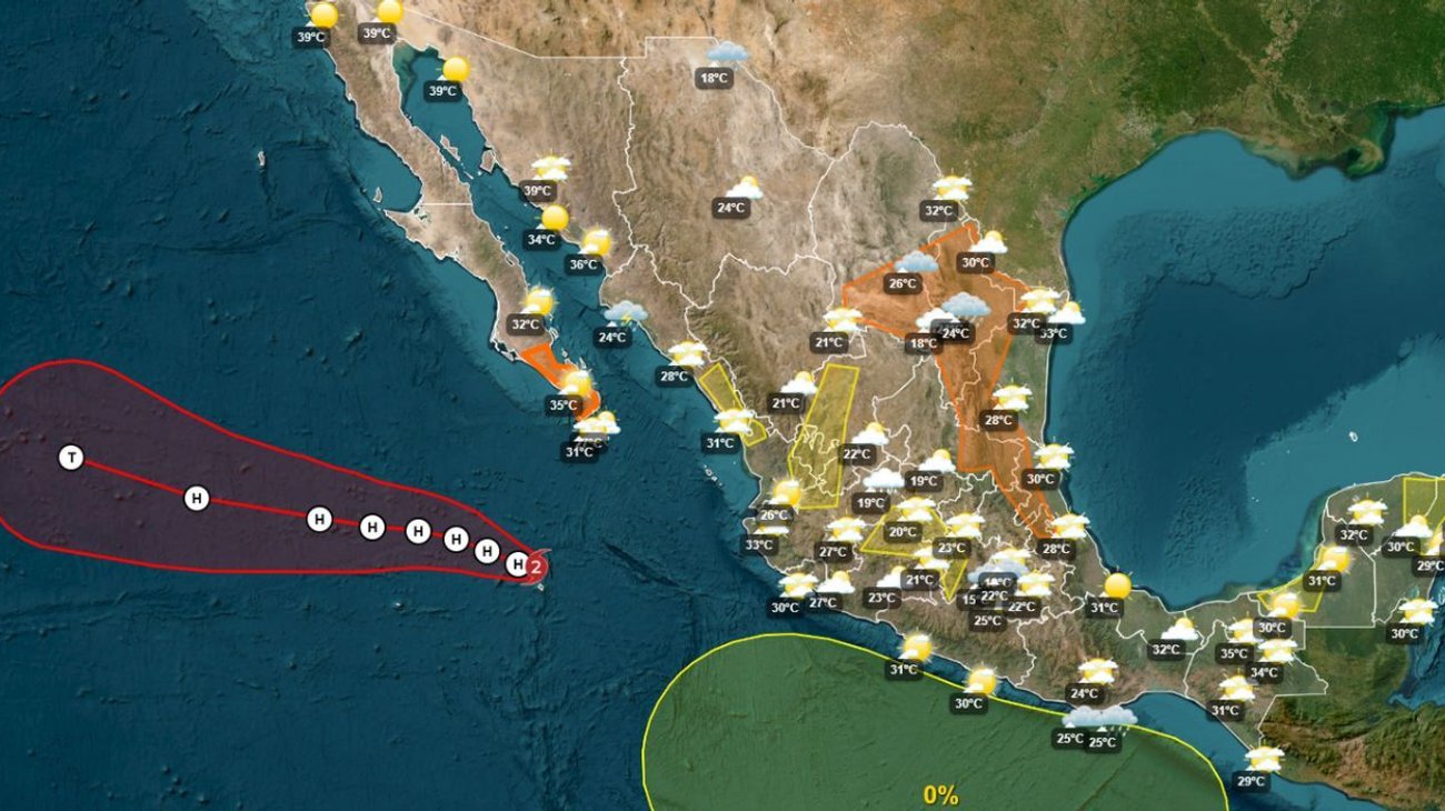 Huracán Rachel, categoría 2, se aleja de costas mexicanas 
