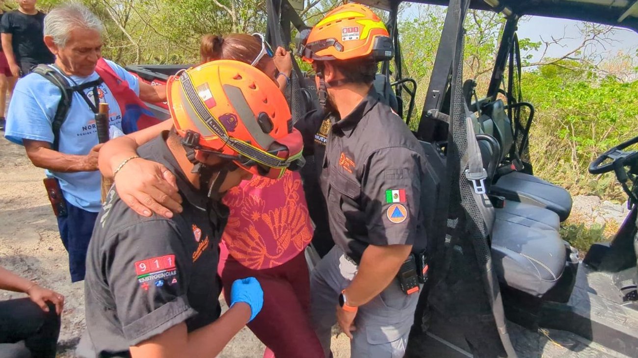 Rescatan a mujer lesionada en el Cerro de la Silla