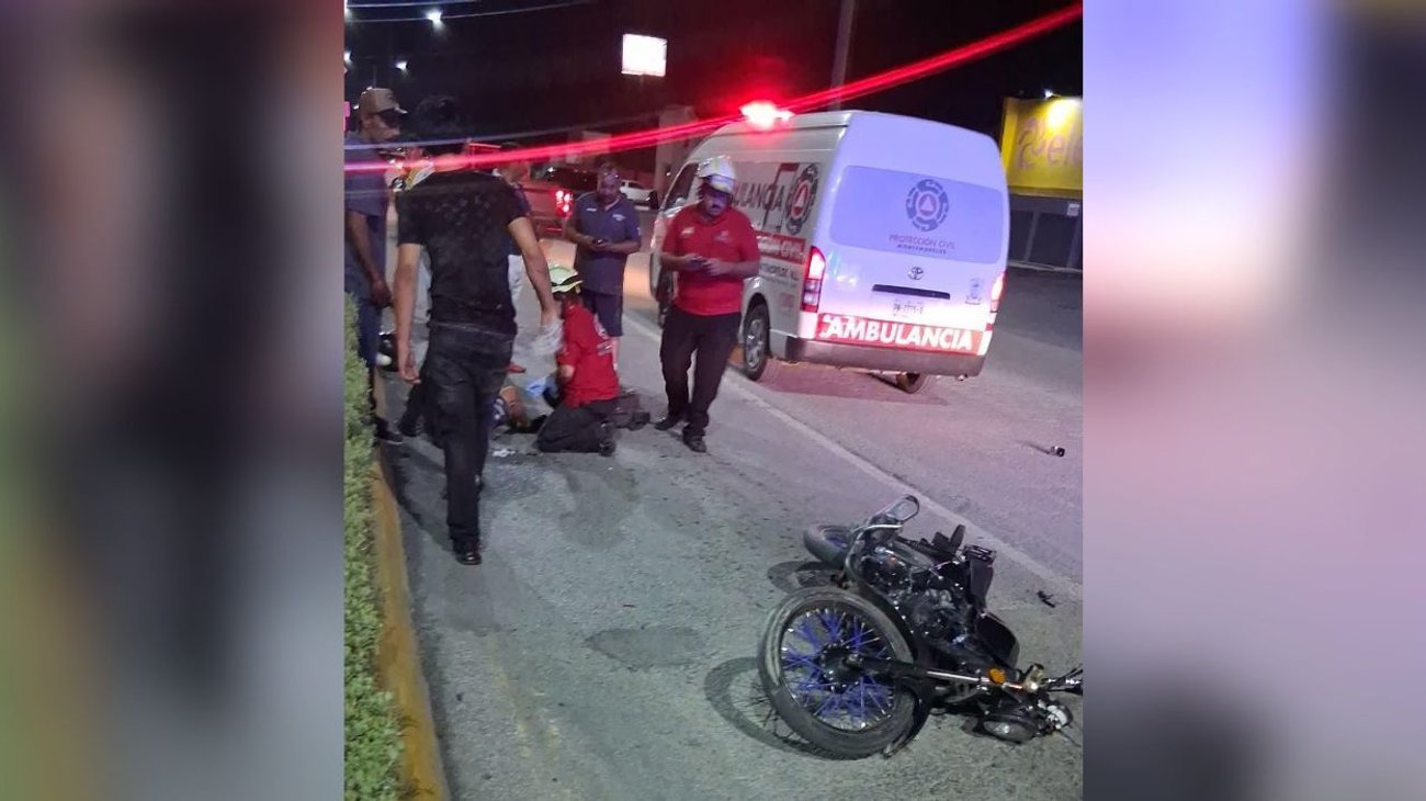 Motociclista muere en hospital tras accidente en Montemorelos