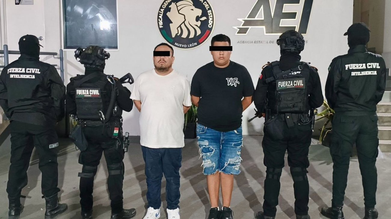 Detienen a dos hombres con droga y dinero en García