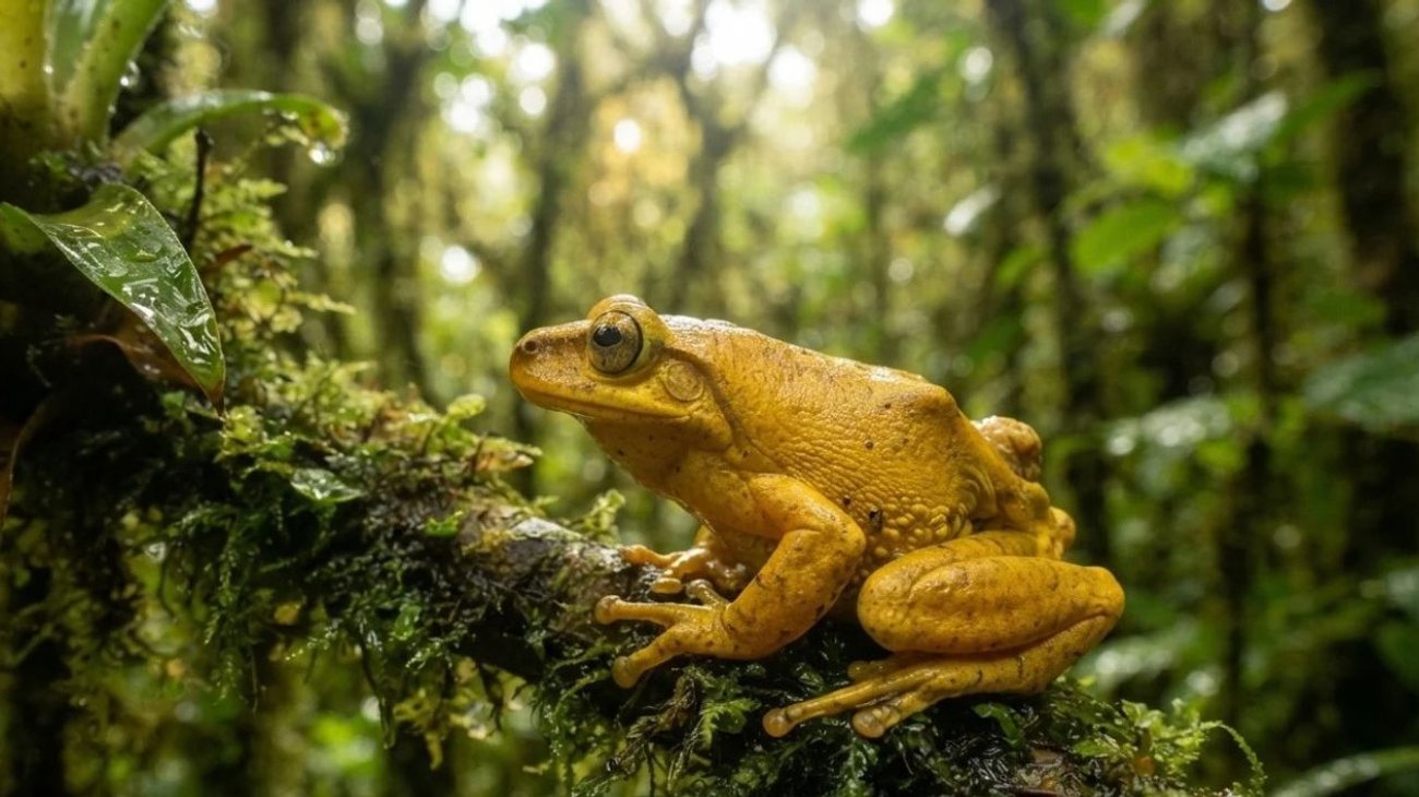 Descubren nueva especie de rana dorada en Perú