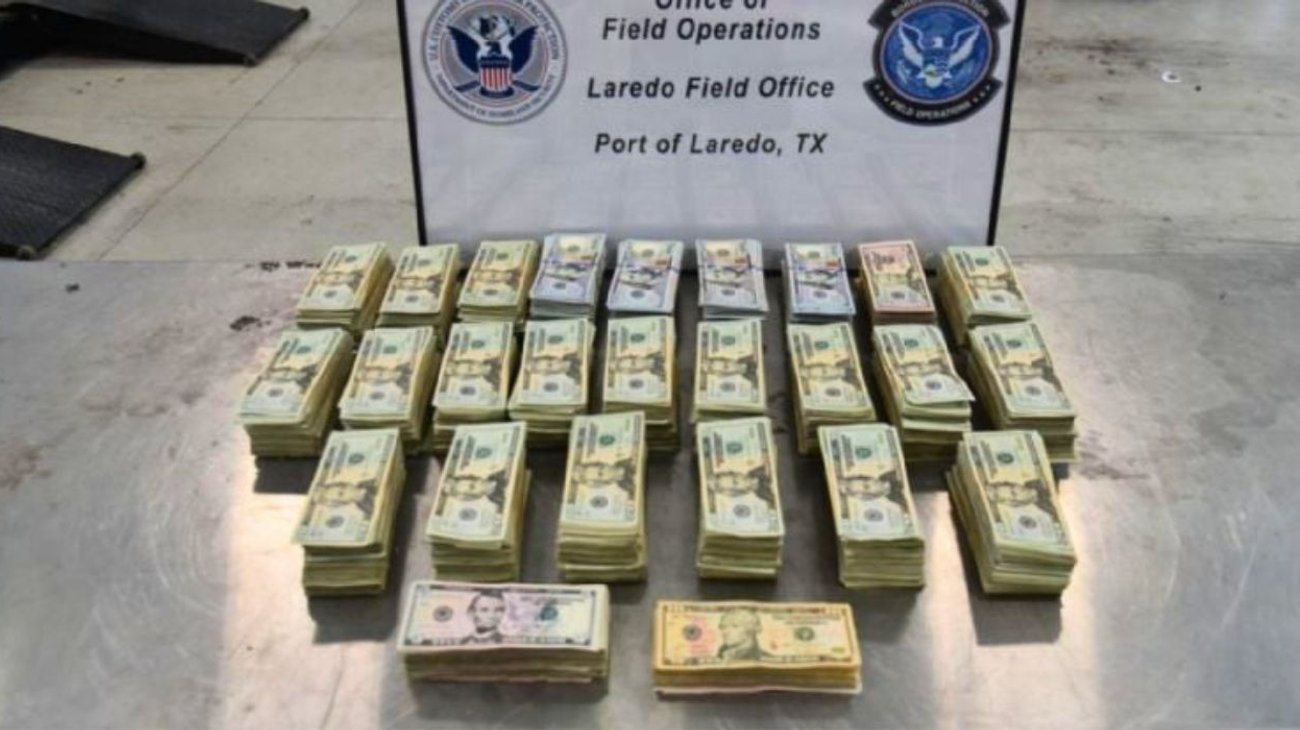 Detienen a mexicana con más de 272 mil dólares en Laredo
