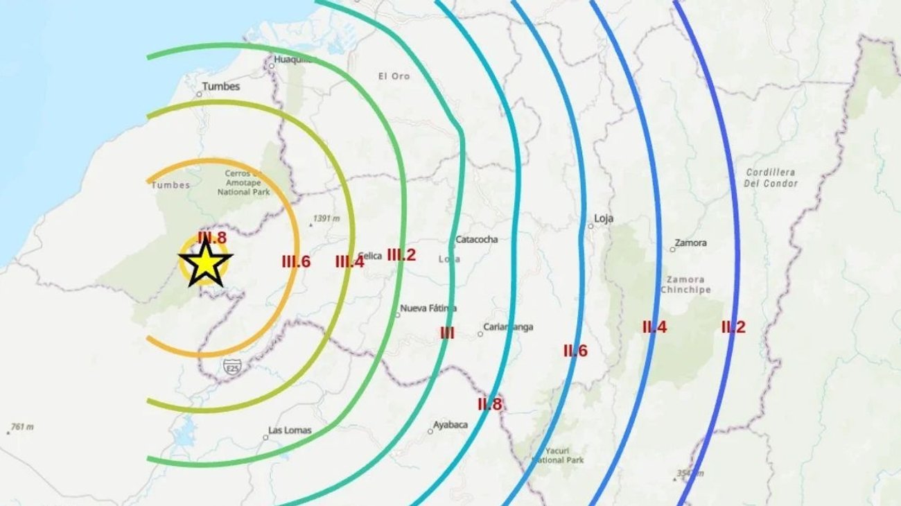 Sacude sismo de magnitud 4.6 la frontera entre Perú y Ecuador