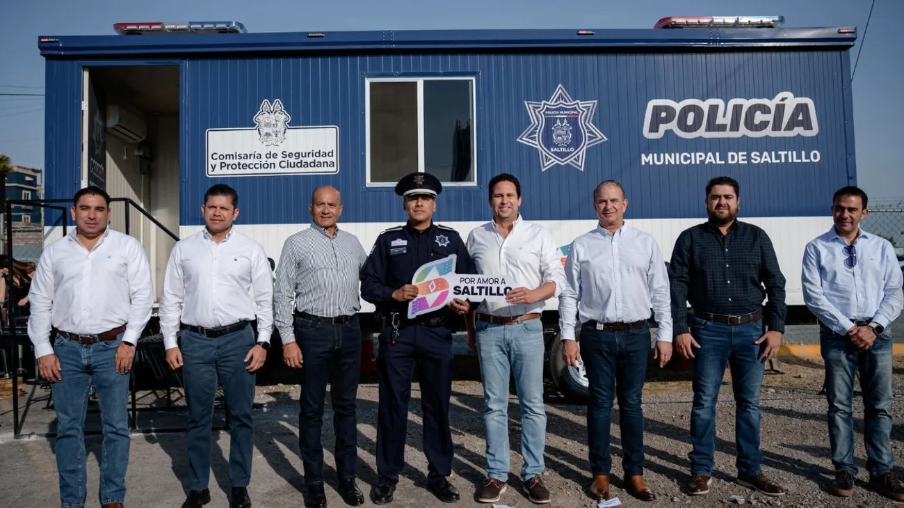 Instalan oficina móvil de seguridad en salida a Monterrey