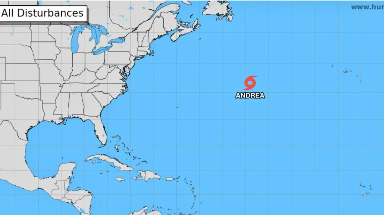 Se forma la tormenta tropical Andrea en el Atlántico