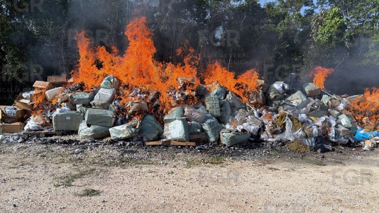 Incinera más de 184 kilos de droga en Quintana Roo