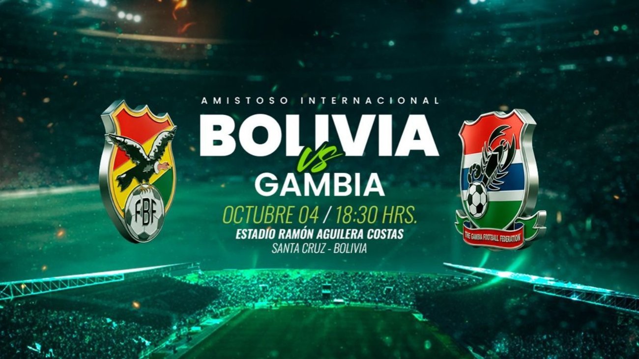 Jugará Bolivia tercer partido amistoso contra Gambia