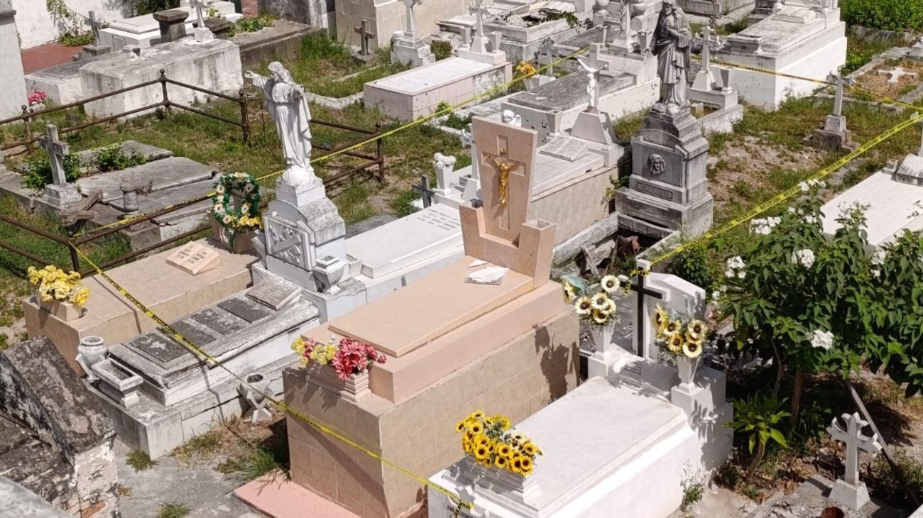 Localizan restos óseos en el Panteón de Matamoros