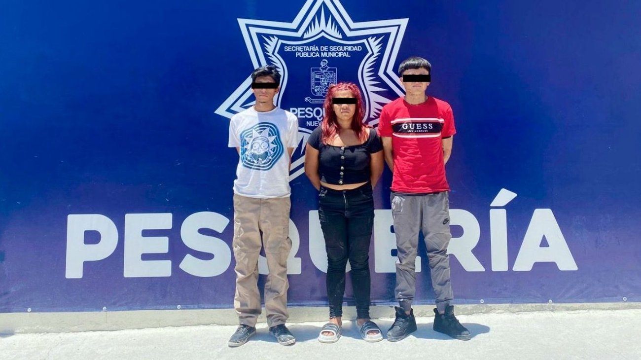 Caen tres en Pesquería; uno tenía orden de aprehensión por robo