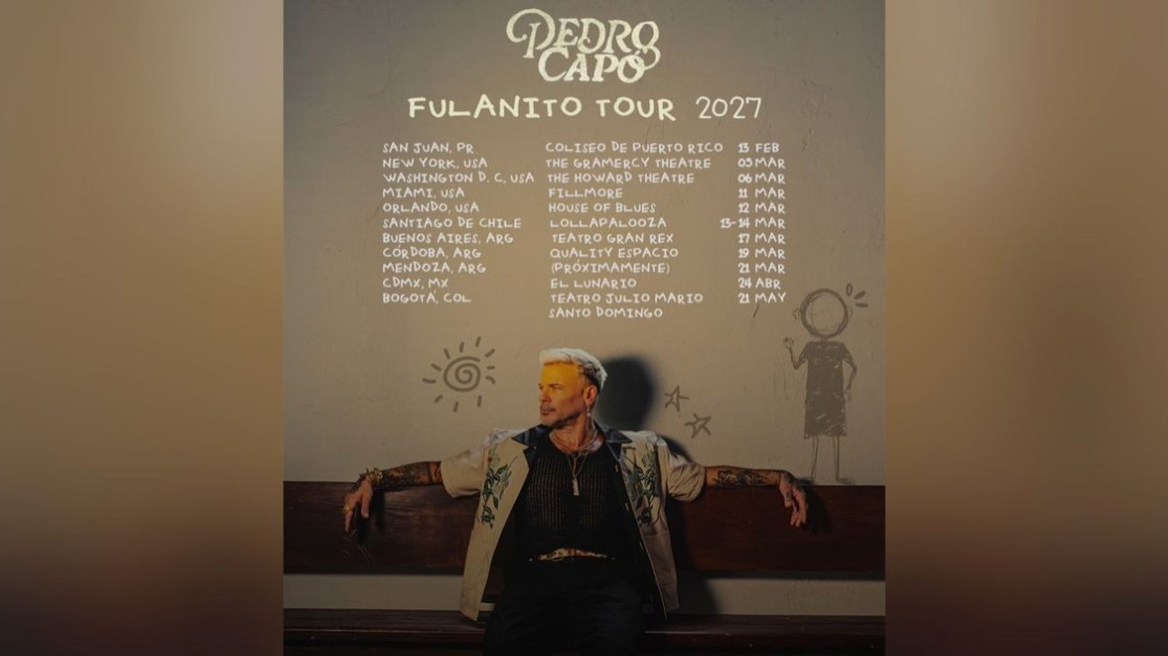 Pedro Capó anuncia gira internacional Fulanito Tour 2027 