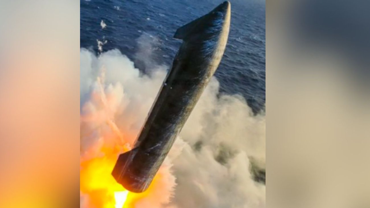 SpaceX muestra exitoso amerizaje de Starship en el Océano Índico