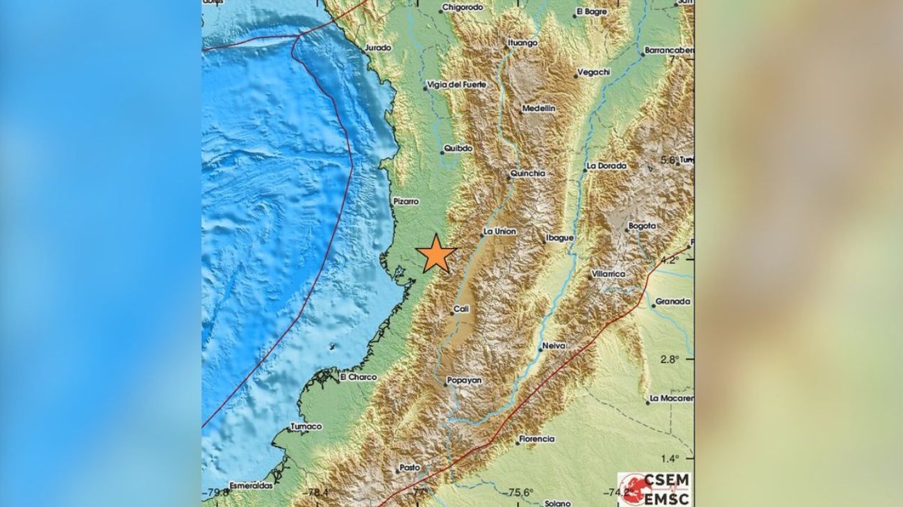 Sismo de magnitud 5.6 remece gran parte de Colombia