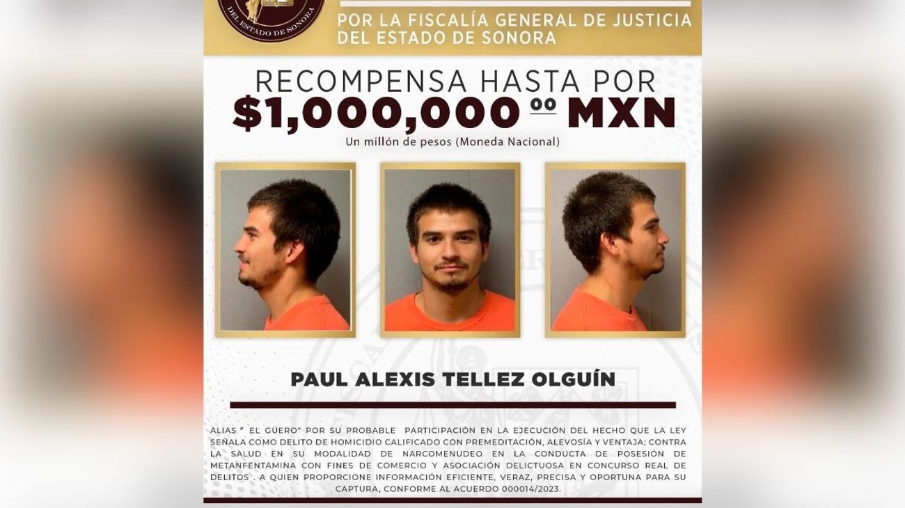 Ofrecen hasta 1 mdp por reos fugados en Hermosillo