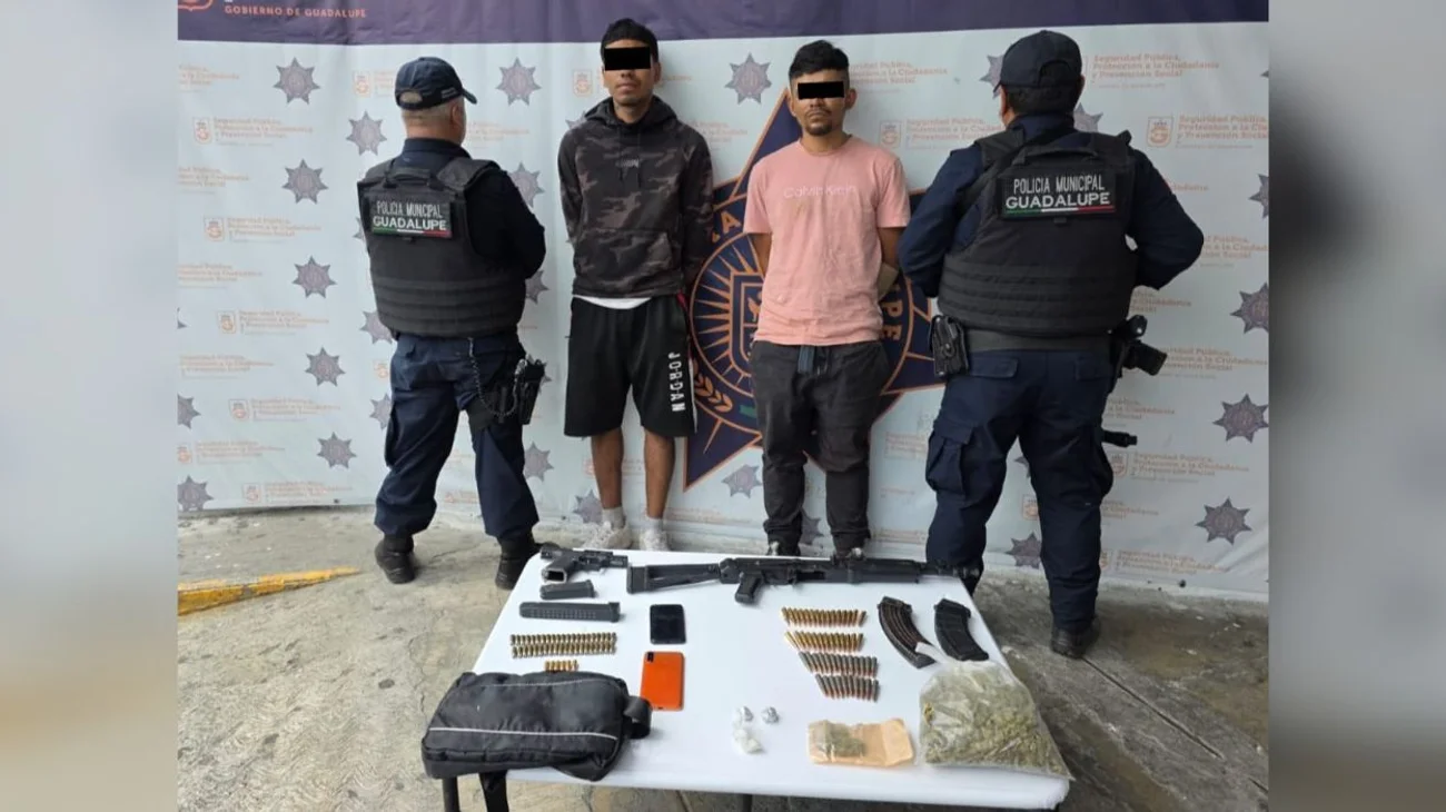 Evitan ataque armado y detienen a dos hombres en Guadalupe