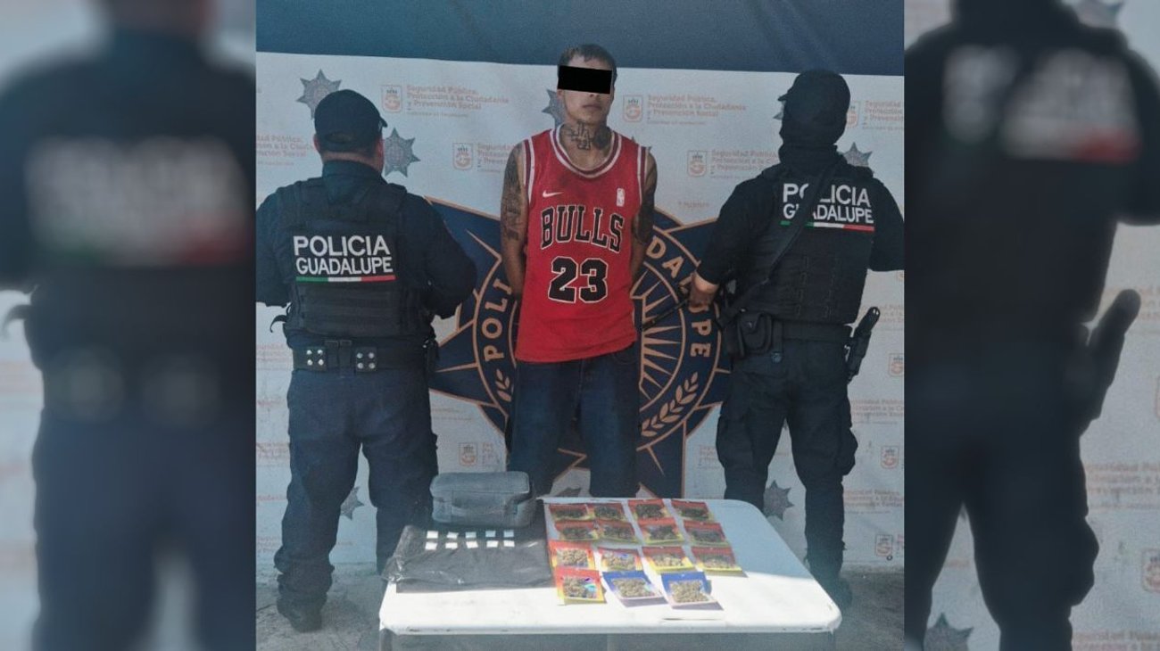 Detienen en Guadalupe a presunto asaltante ligado a 30 robos