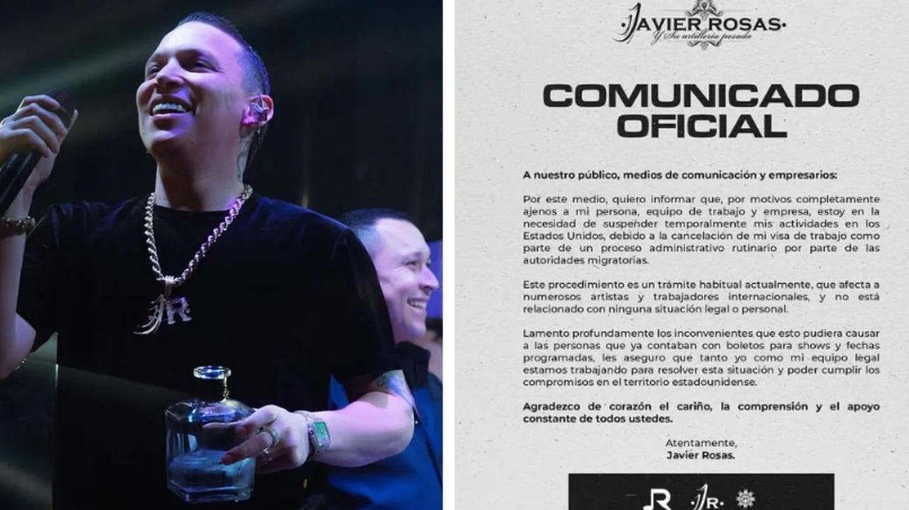 Javier Rosas se queda sin visa y cancela conciertos en EUA